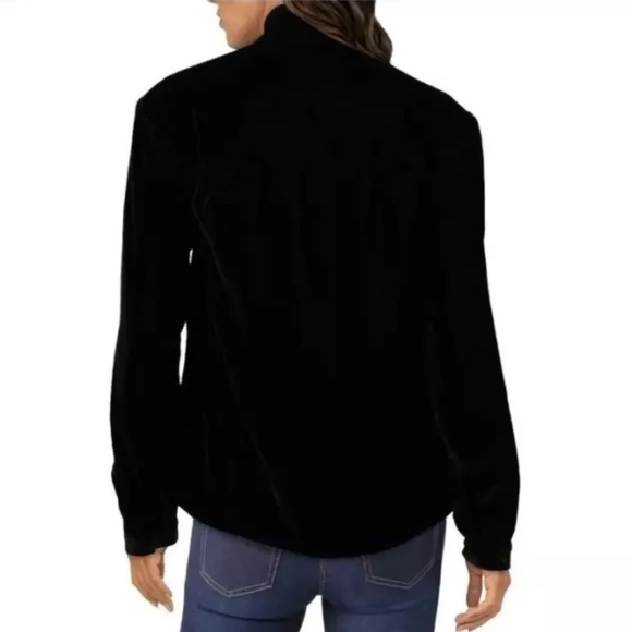 JOES WOMENS VELVET MOCK NECK LONG SLEEVE BLOUSE SIZE M - Picture 2 of 11